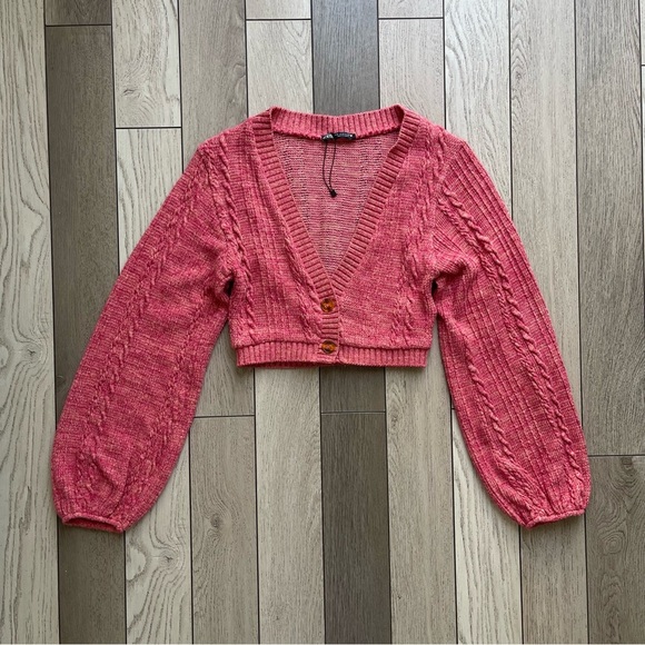 Zara Sweaters - Zara Pink Cable Knit Women's Sweater